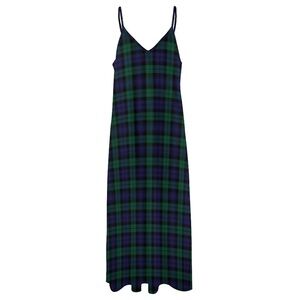 Old Navy Green and Navy Plaid Slip Dress